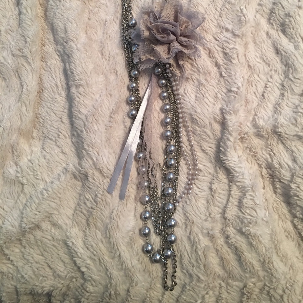 Beautiful blue gray necklace